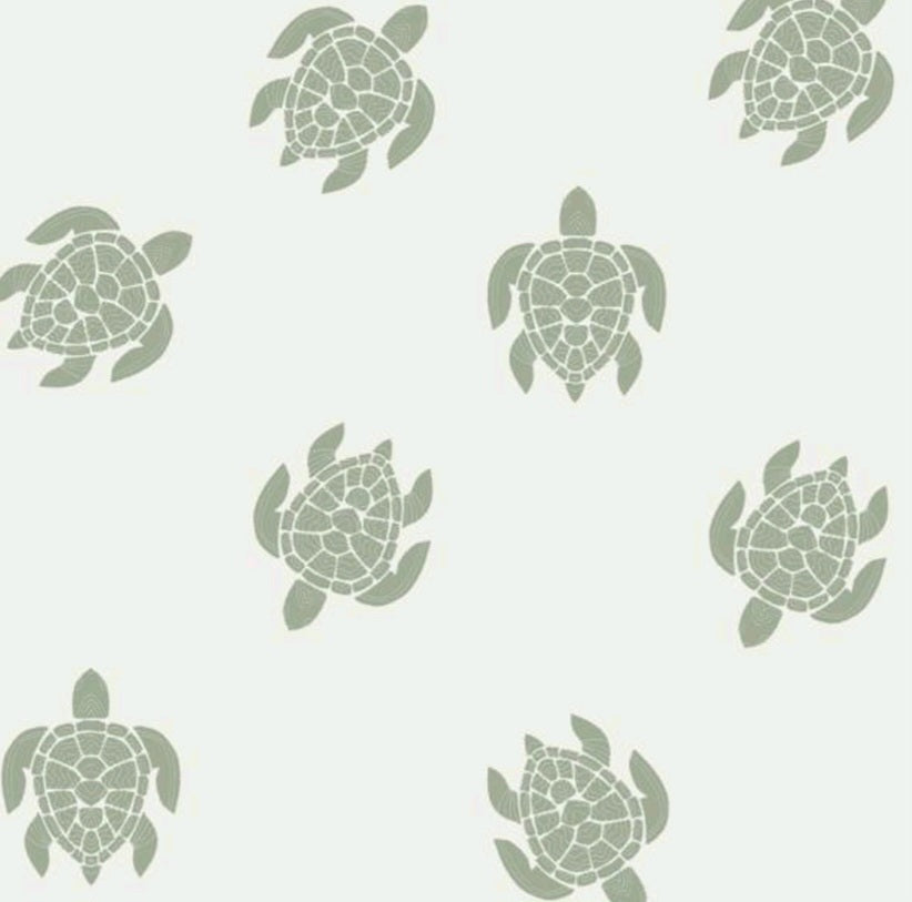 Sea Turtle Coast Charcoal Bamboo Diaper + Insert